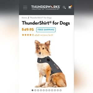 Thunder Shirt ThunderShirt Anti-Anxiety Dog Jacket XSmall Dark Gray New Open Box